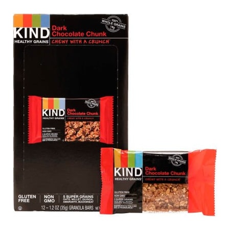 Kind KIND Healthy Grains Bar, Dark Chocolate Chunk, 1.2 oz., 12/Box 18082